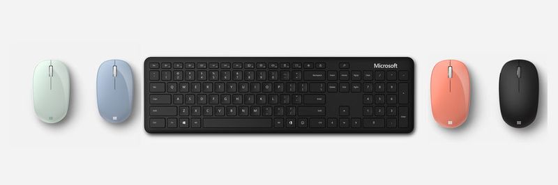 Neben dem schlanken Bluetooth Keyboard und den bunten Bluetooth-Mäusen stellt Microsoft ein ergonomisches Keyboard und eine ebensolche Maus vor.