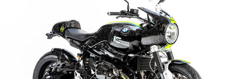 Die BMW R nineT im Black Diamond Carbon Look.