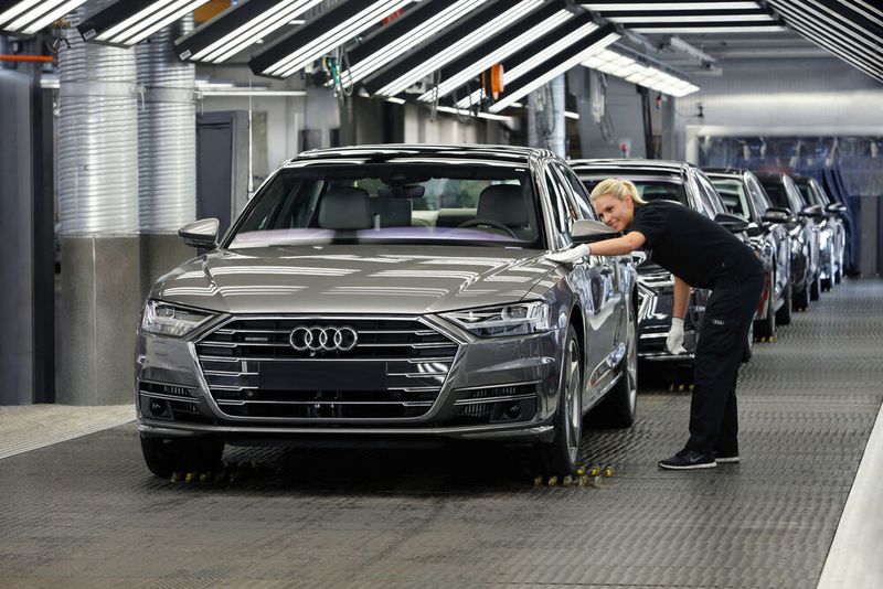 Fertigung des Audi A8 am Standort Neckarsulm.
