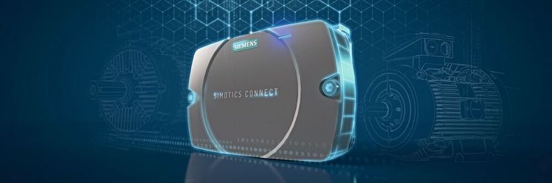 Simotics Connect 400 ist ein externes Sensor- und Konnektivitätsmodul für Niederspannungsmotoren. Aufgenommene Daten werden automatisiert per WLAN an die Mindsphere-basierte Analyseapplikation Sidrive IQ Fleet gesendet.