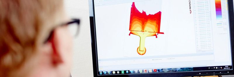 Tool manager Melin works with the simulation program NovaFlow&Solid on a daily basis.