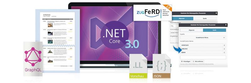 List & Label 25 bietet neben der Unterstützung von .NET Core 3.0 und GraphQL einige neue Funktionen, beispielsweise die Verknüpfung von Daten über Filterbedingungen.