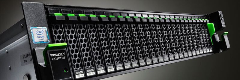 Die PRIMEGERY RX2540-M5-Serie von Fujitsu setzt auf Dual-Xeon-Prozessoren.