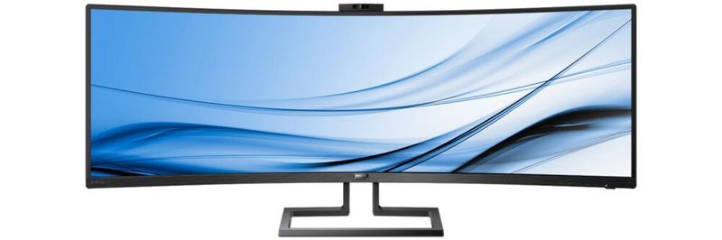 Der Philips 439P9H ersetzt mit seinem 43-Zoll-Panel und doppelter WUXGA-Auflösung zwei 23,8-Zöller auf dem Schreibtisch.