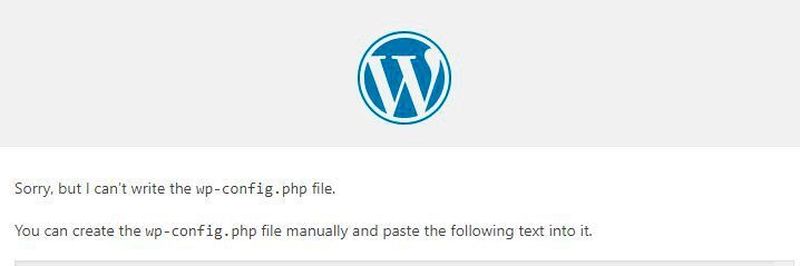 Wordpress-Setup mit Verbindung zur Datenbank.