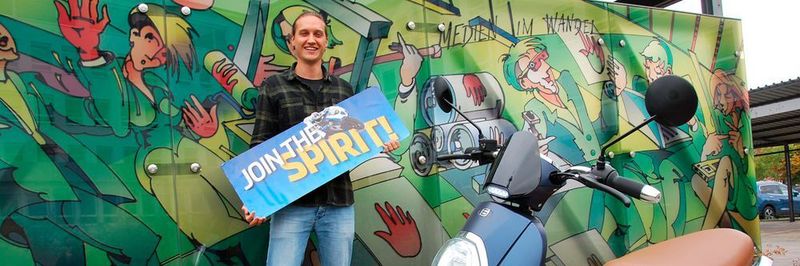 Erster Tag: Fototermin für die Vorstellung im Intranet und auf der Facebook-Seite. #jointhespirit