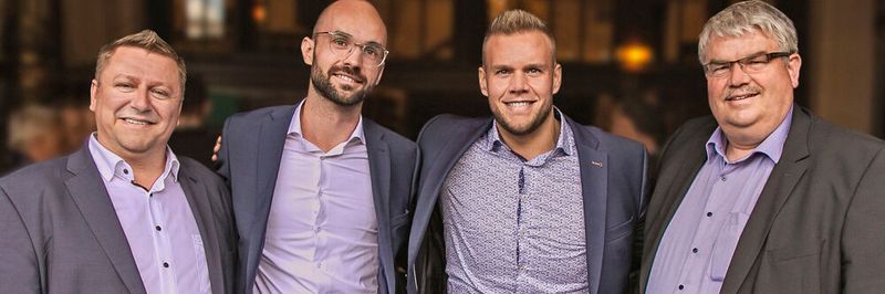 WMD und codia beschließen die neue Partnerschaft: Torge Link (WMD), Philipp Perplies (codia), Tobis Neumann (WMD) und Udo Schillingmann (codia) (v.l.n.r.).