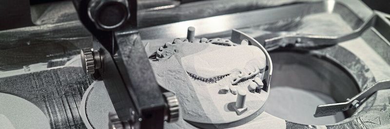 Trumpf presents a 3D printer with automatic substrate plate change.