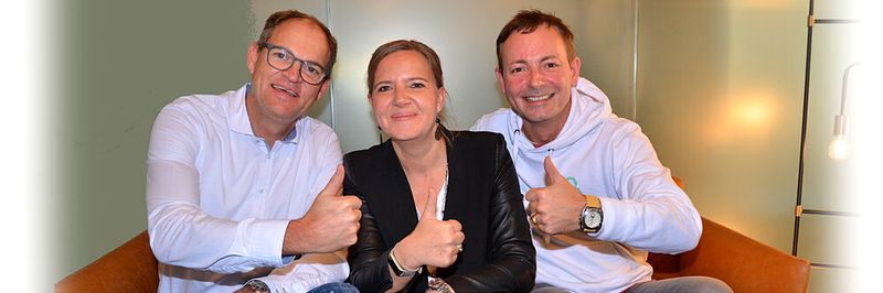 Oliver Schallhorn (l.), Dagmar Ziegler und Nils Kaufmann bilden das Führungsteam von Cloudbuddies.