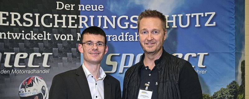 Marcel Kolbe und Frank Kröhnert von Motoprotect (Zitzmann Assekuranzbüro): „Sicherheit im Motorradhandel: Von A wie Alarmanlage vis Z wie Zündschlüsselaufbewahrung.“