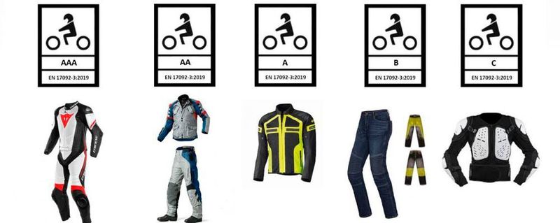 Fünf verschiedene Normen für Motorradbekleidung gibt es ab 2020 in der EU.