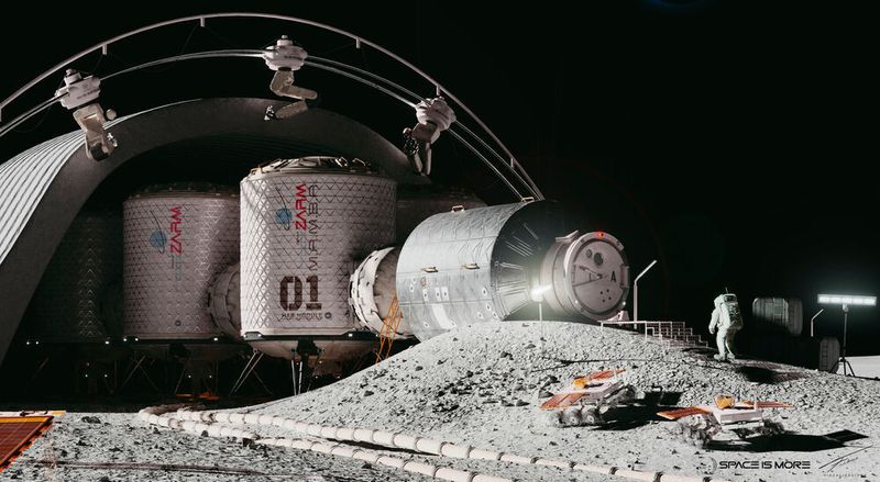 Ein Arbeitsplatz der Zukunft auf dem Mars? Zwei Jahre lang hat die Geophysikerin Christiane Heinicke von der Uni Bremen ein Habitat, bestehend aus sechs Modulen entwickelt.