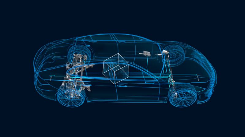 Eine Software-Plattform bündelt Sensor-Informationen des gesamten Fahrzeugs und bereitet sie für die Steuerung aktiver Systeme in Fahrwerk, Lenkung und Bremse auf. So möchte ZF künftig das Fahrverhalten zentral optimieren.
