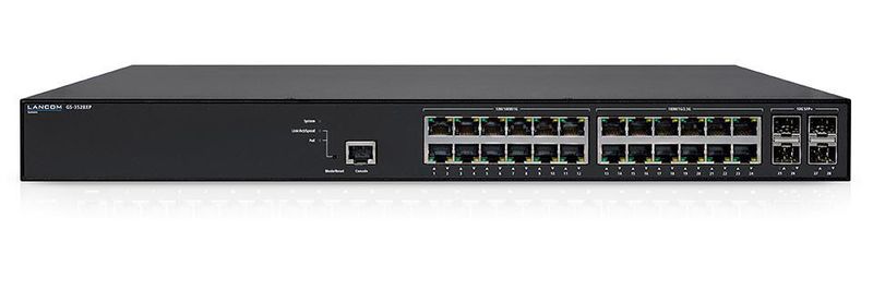 Der Switch GS-3528XP kann Lancom zufolge als Basisinfrastruktur für hochperformante Wi-Fi-6-Netze dienen.