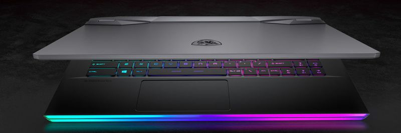 Das GE66 Raider ist eines von zwei MSI-Gaming-Notebooks, das mit einem 300-Hz-Display aufwarten kann. Das andere ist das schlankere GS66 Stealth. Neu bei der 2020er-Version des Raider ist auch die RGB-Lichtleiste an der Vorderseite.