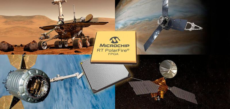 Hoch hinaus: Microchips neue RT-Polarfire-FPGAs sollen auch mit der starken Strahlung im Weltraum klarkommen udn einen sicheren Betrieb etwa von Raumfahrzeugen ermöglichen.