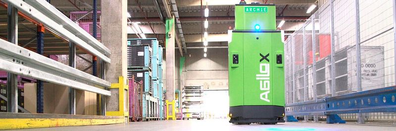 Die Agilox-Roboter erstellen sich ihre eigene Karte zur Navigation.