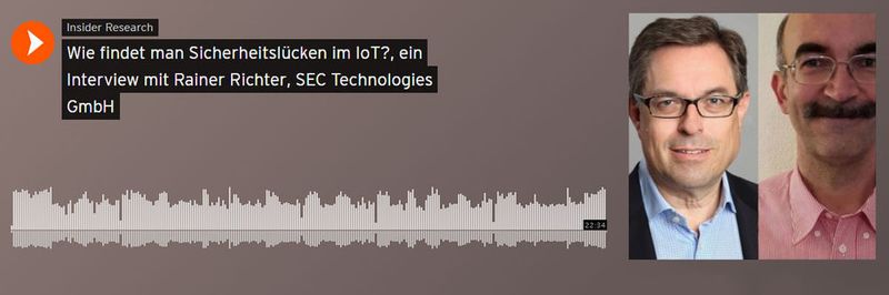 Oliver Schonschek im Gespräch mit Rainer Richter, SEC Technologies GmbH.