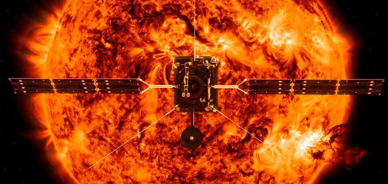 Der Solar Orbiter soll sich der Sonne auf 42 Millionen Kilometer nähern – hier in einer künstlerischen Darstellung.