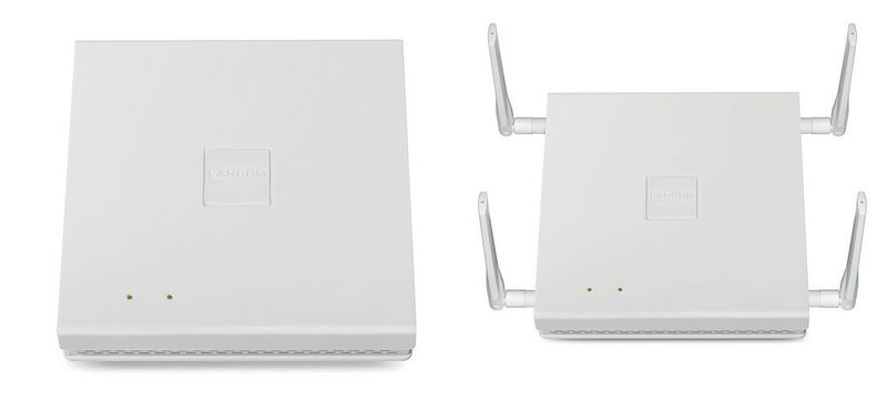 Die WiFi-6-Access-Points LX-6400 und LX-6402 unterscheiden sich durch ihre Antennenanordnung. Der LX-6402 verfügt über vier externe Dual-Band-Rundstrahler-Antennen, beim LX-6400 sind acht Antennen im Gehäuse integriert.
