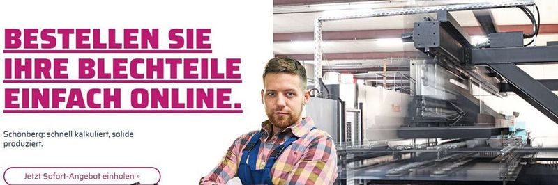 Der Internetauftritt des Blechteile-Webshops von Schöberg, realisiert mithilfe von 3D Concepts.