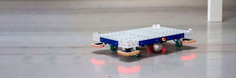 Beim eQart handelt es sich um ein automatisiertes und ferngesteuertes Transportfahrzeug, das auf einfache Weise für den jeweiligen Einsatzfall konfiguriert werden kann.