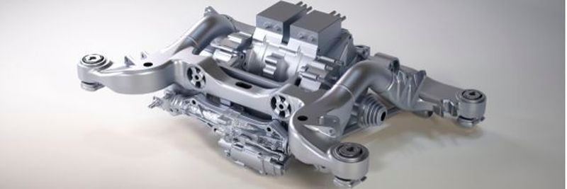 The subframe demonstrator from Nemak shows which requirements have to be observed with regard to weight, stiffness and crash behavior.