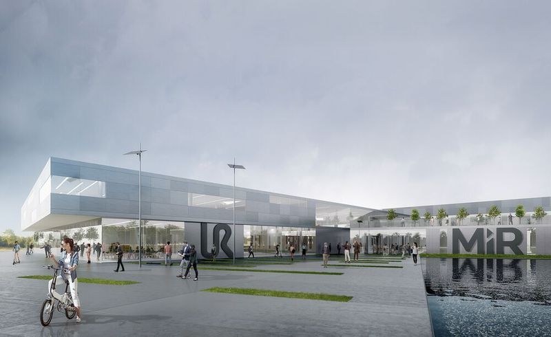 Universal Robots und Mobile Industrial Robots planen das weltgrößte Cobot-Zentrum. So könnte das neue Zentrum aussehen – das endgültige Archtitektur-Design steht aktuell noch nicht fest.