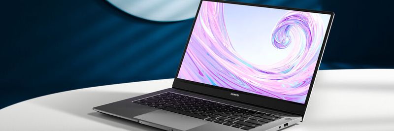 Die Matebooks D 14 und D 15 haben einen besonders schmalen Gehäuserahmen um das entspiegelte 16:9-Full-HD-IPS-Display.