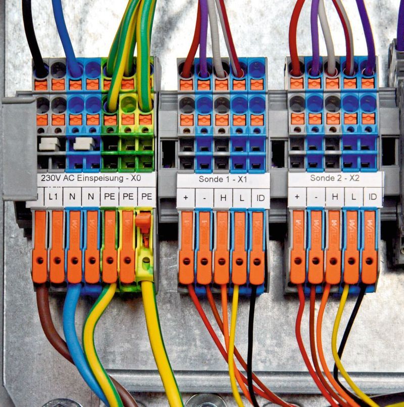 Bei dem Forschungsprojekt kommen Reihenklemmen mit Hebel zum Einsatz, damit für die Installation des NOx-Messsystems kein Spezialwerkzeug benötigt wird.