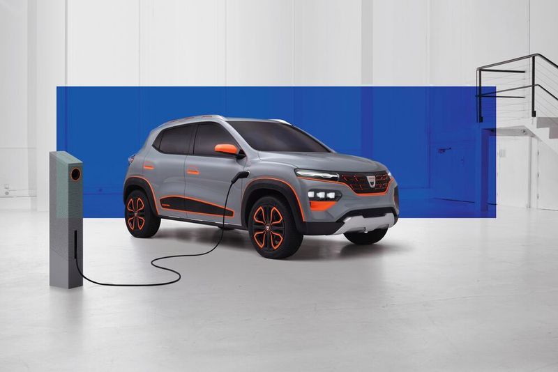 Mit der „Spring-Electric“-Studie gibt Dacia einen Ausblick auf sein erstes E-Auto auf Basis der Konzernschwester Renault K-ZE.