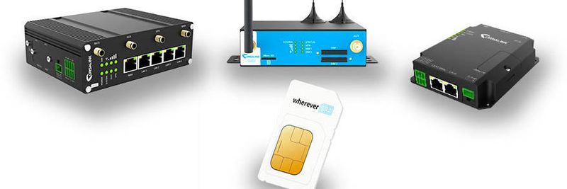Die SIM-Karten von wherever SIM eignen sich für die professionellen LTE-Mobilfunkrouterserien UR3x, UR5x und UR7x von ICP International.