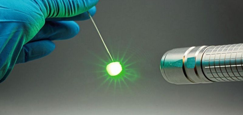 Mit Aerobornnitrid ist es mögilch, das Laserlicht homogen in alle Richtungen zu streuen.