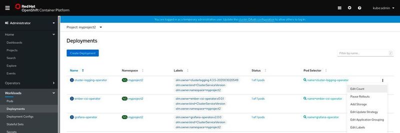 OpenShift ermöglicht Cluster-Verwaltung über eine einfache Weboberfläche.