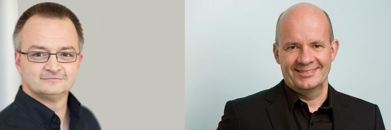 Der langjährige 1&1-Vorstand Andreas Gauger (l.) wird CEO bei Open-Xchange. Sein Vorgänger Rafael Laguna ist jetzt in Vollzeit als Innovator der deutschen Wirtschaft tätig.