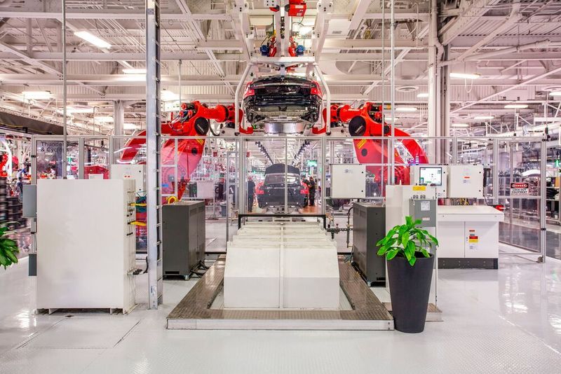 Tesla-Fertigung am Standort Fremont in Kalifornien.