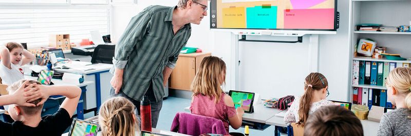 Interaktives Klassenzimmer in einer Grundschule