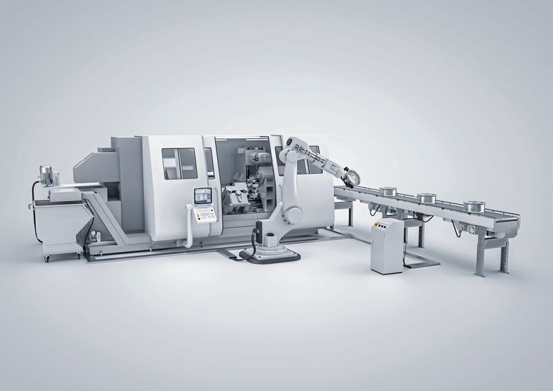Die Modularisierung kann den Unternehmenserfolg anschieben. Im Bild: Eine Werkzeugmaschine mit Key- und Add-On-Modulen als Teil einer Produktionslinie.