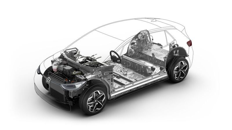Der modulare E-Antriebsbaukasten von Volkswagen enthält eine ganze Reihe von innovativen Leichtbaumaßnahmen und trägt damit zu einer höheren elektrischen Reichweite bei.