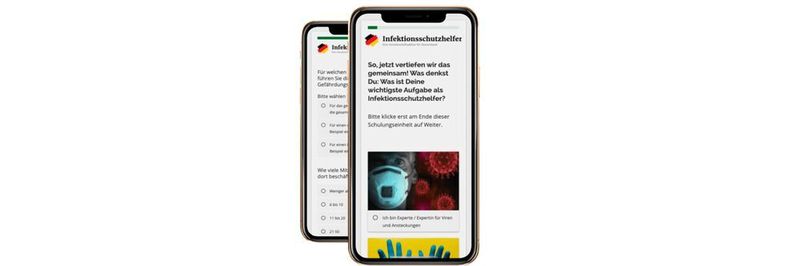 Die Online-Schulung vermittelt die wichtigsten Grundsätze des Infektionsschutzes am Arbeitsplatz.