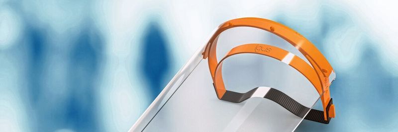 Gesichtsmasken: igus produziert am Standort Köln Kopfbänder für sogenannte Face Shields, die im 3D-Druck hergestellt werden. Durch das Spritzguss-Verfahren können über 10.000 Teile pro Woche hergestellt werden.