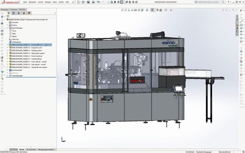 Für die mechanische Konstruktion nutzt Esmo Solidworks – und hat über das PDM-System eine mächtige Schnittstelle zur Elektrokonstruktion mit Eplan geschaffen.