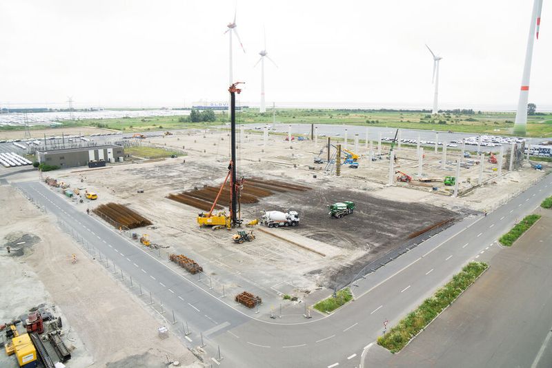 Baustelle am VW-Werk in Emden.