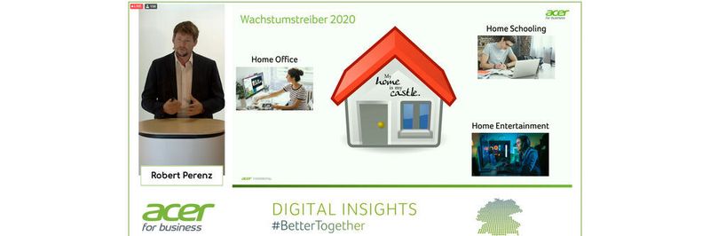 Robert Perenz, Country Manager von Acer Deutschland, identifizierte Homeoffice, Homeschooling und Gaming als die wesentlichen Wachstumstreiber für das Geschäft im laufenden Jahr.