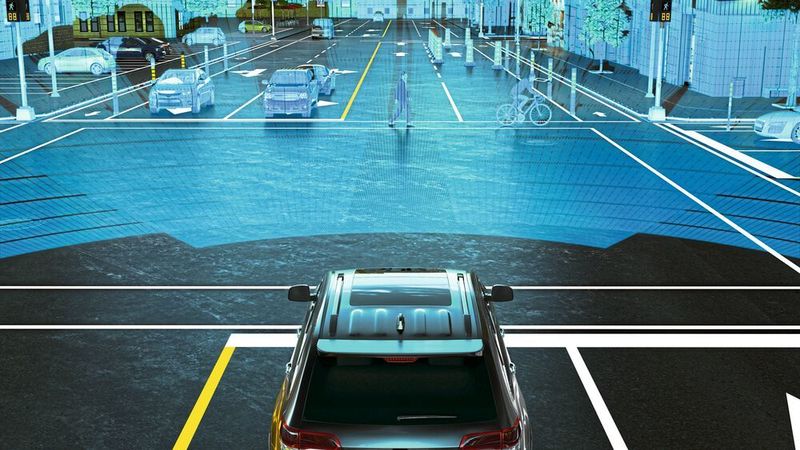 Lidar-Sensoren erfassen den Bereich um das Auto herum. Halbleiterbasierte Solid-State-Sensoren sollen die Systeme robuster machen.
