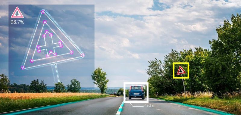 Ein mit Radar ausgestattetes Fahrzeug kann andere Fahrzeuge, Fußgänger oder Objekte auf der Straße erkennen und feststellen, wie weit sie entfernt sind und wie schnell sie sich bewegen.