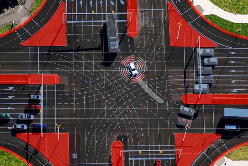 Der Blick von oben kann nützliche Zusatzinformationen für die Fahrerassistenzsysteme und autonome Fahrzeuge liefern.