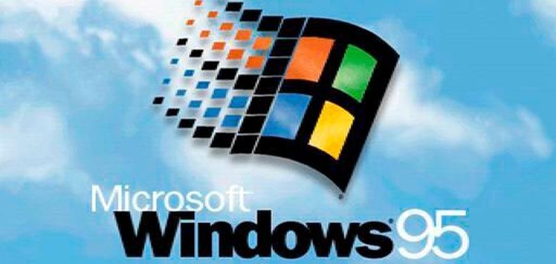 Der Startbildschirm von Windows 95.