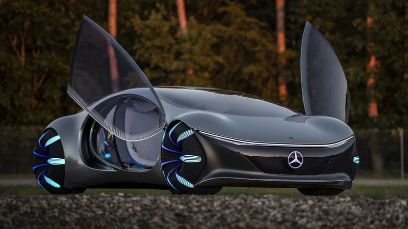 Das friedliche Miteinander von Auto und Umwelt will Mercedes mit dem „Vision AVTR“ demonstrieren.