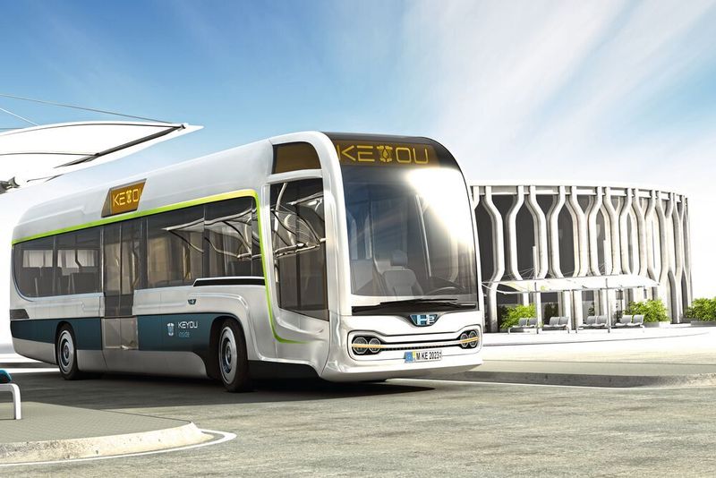 Gerade Busse könnten künftig mit Wasserstoff betrieben unterwegs sein, wenn es nach Keyou geht.